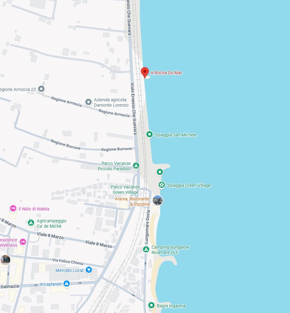Mappa: A rocha do mar, Viale Ernesto Che Guevara 40, Albenga